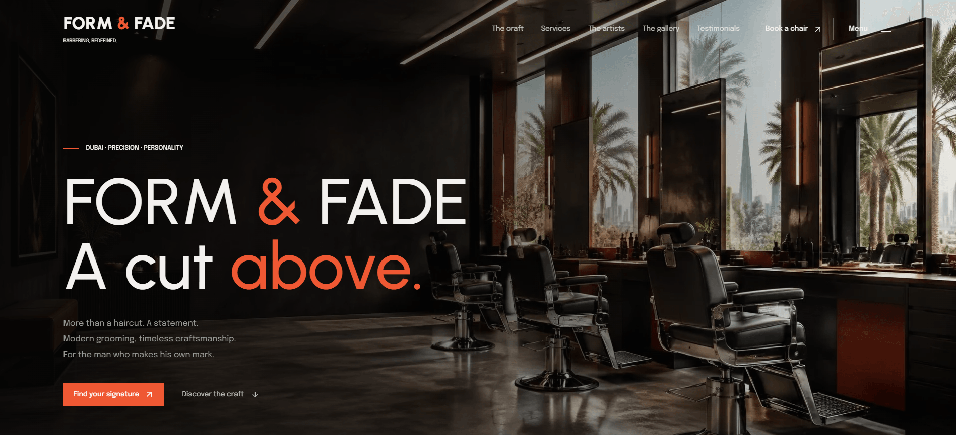 Form & Fade — Barbershop Website